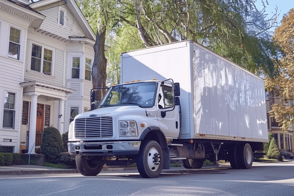 A Moving Truck In front of Home | How Much Does Two Men And A Truck Cost?