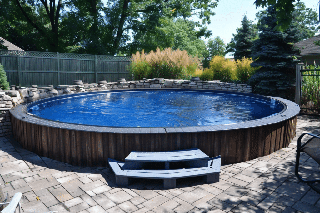 Above-ground swimming pool