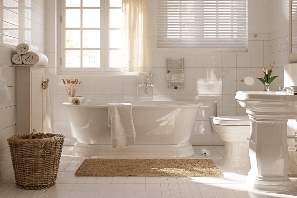 Bathroom with with tiles | How Much Does It Cost to Remove Tile?