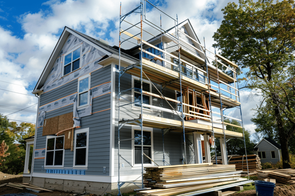 Installing new siding on home