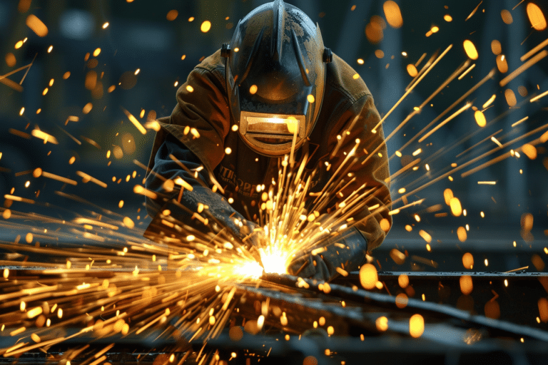 Man Welding