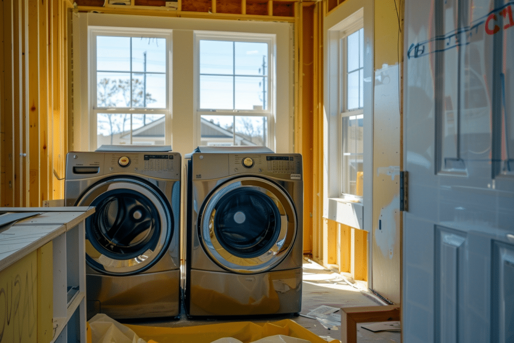 New modern washer and dryer ready to be installed | How Much Does A Washer And Dryer Cost?