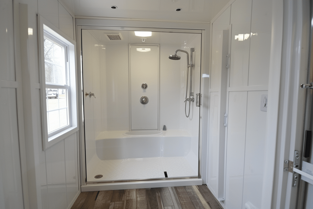 Prefab shower installed | How Much Does A Tub To Shower Conversion Cost?