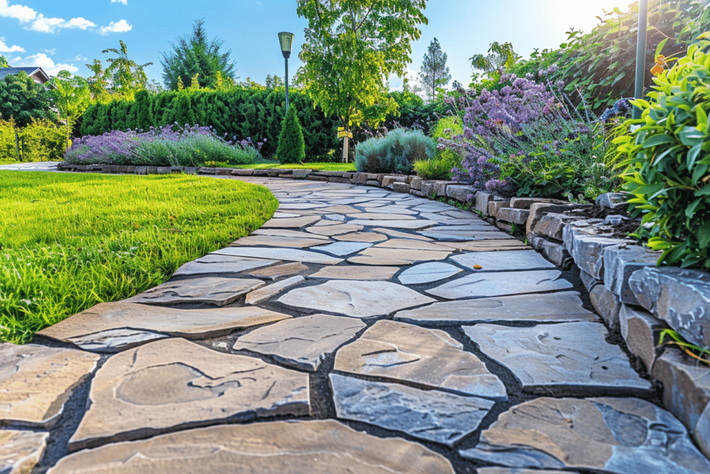 Stone Walkway Installed | How Much Does A Stone Walkway Cost?