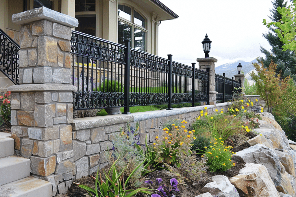 Wrought Iron Fence Enclosing a House | How Much Does a Wrought Iron Fence Cost?