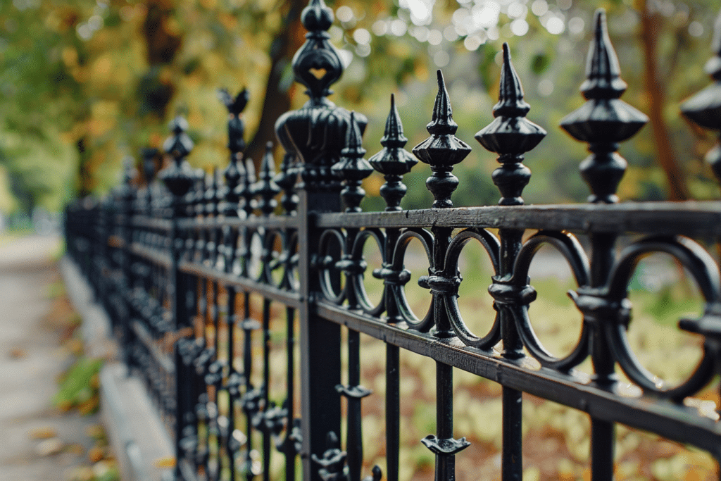 Black wrought iron fence | How Much Does a Wrought Iron Fence Cost?
