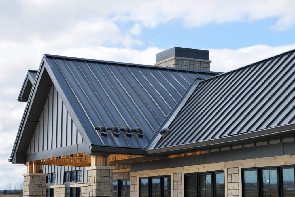 Large house with zinc roofing | Zinc Roof Costs, Pros & Cons, And Alternatives