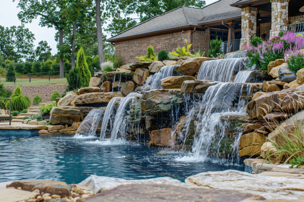 Luxury waterfall in golf club in Arizona | How Much Does It Cost to Install a Waterfall?