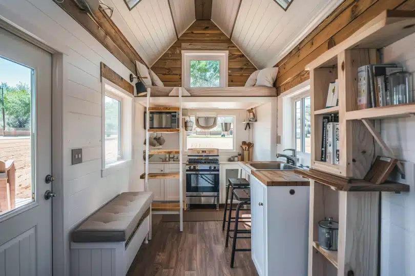 Interior or prefab tiny house  |  How Much Does A Tiny House Cost?