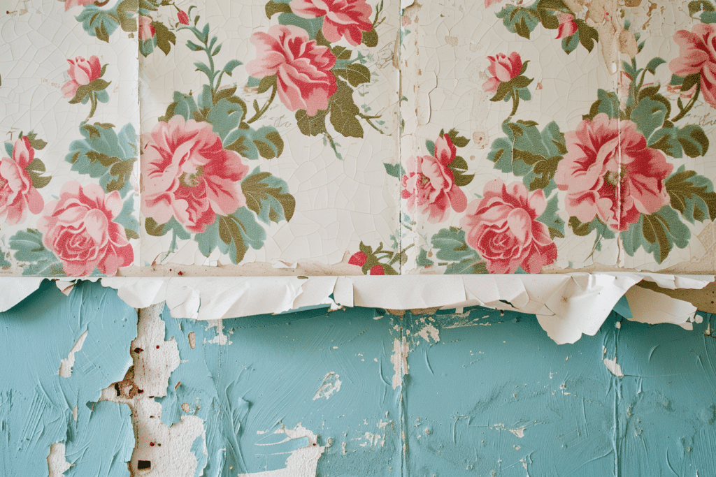 Layers of wallpaper hanging from the wall | How Much Does It Cost To Remove Wallpaper?