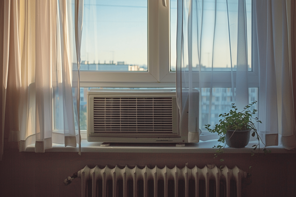 Old window air conditioner in Cleveland, Ohio | How Much Does A Window Air Conditioner Repair Cost?