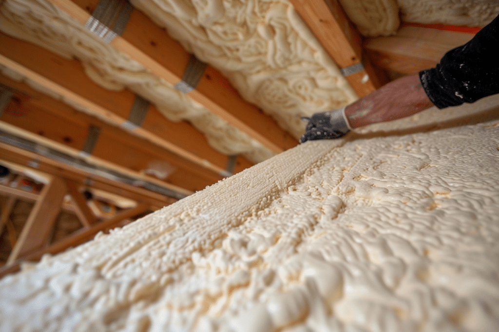 Clean up of newly sprayed spray foam insulation | How Much Does Spray Foam Insulation Cost?