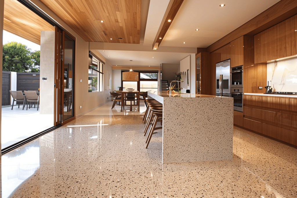  Terrazzo Flooring Installed in Kitchen | How Much Does Terrazzo Flooring Cost To Install?