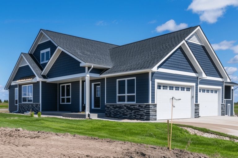 vinyl siding on new home