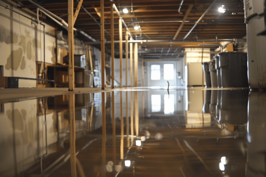 Water damage in home basement | How Much Does Water Damage Restoration Cost?