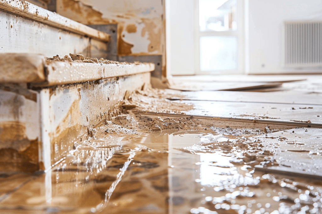 Water damaged stairs | How Much Does Water Damage Restoration Cost?