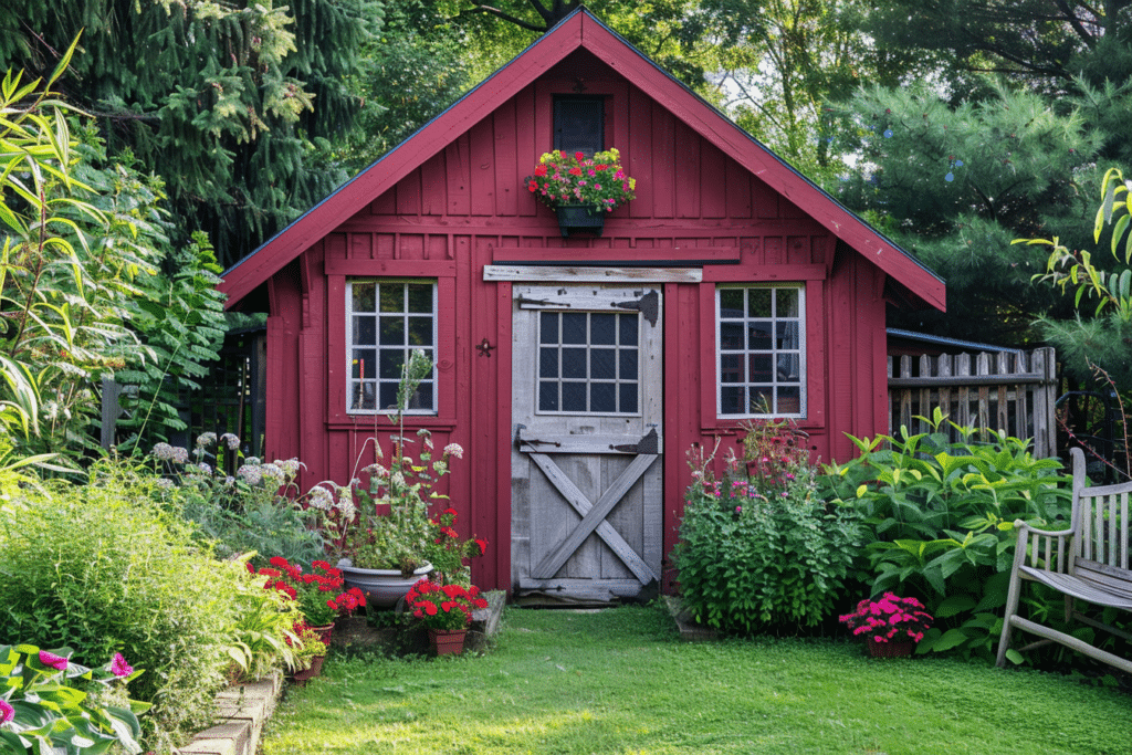 Red Shed on Backyard | How Much Does Shed Removal Cost?