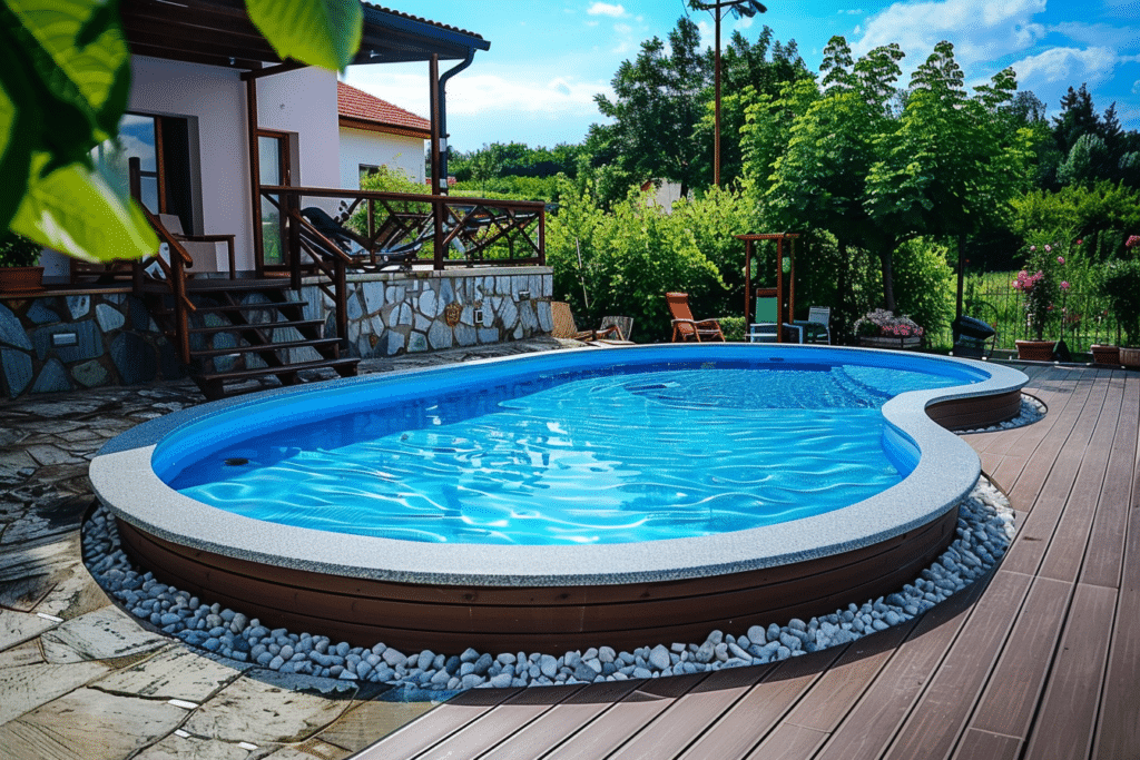 Semi-Inground Pool Installed | How Much Does a Semi-Inground Pool Cost?